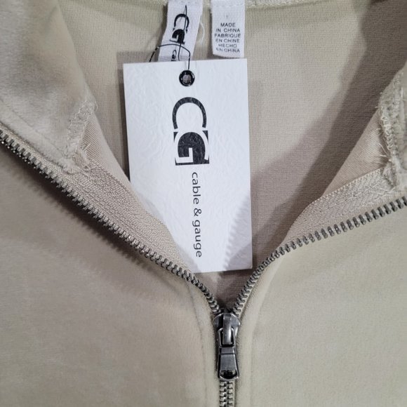 Cable & Gauge GaryLinen Tunic Medium Sweater Tunic 1/4 Zip Medium New Tags - Picture 2 of 9